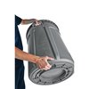 Rubbermaid Commercial 32 gal Round Trash Can, Gray, Open Top, Plastic FG263200GRAY